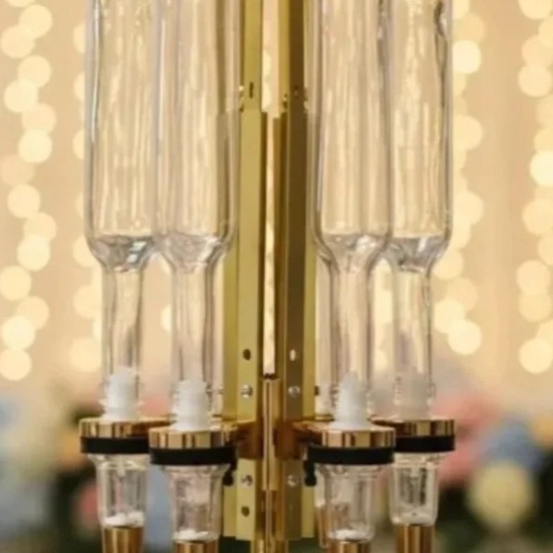 Perfume Fragrance Bar - 6 رؤوس مضخات ذهبية/فضية لتوزيع العطور